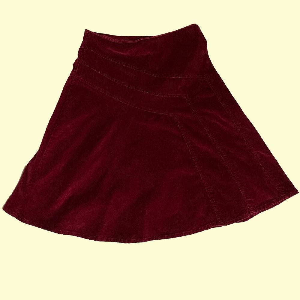 A.M.I. burgundy corduroy skirt size 8
